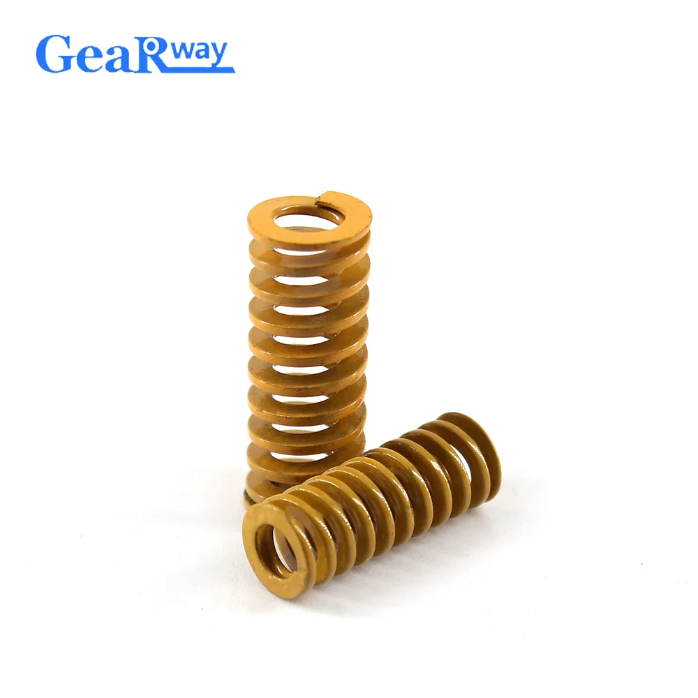 Gearway 4pcs Yellow Compression Spring TF12x20/12x25/12x50/12x55mm 58% Compression Ratio Mould Die Compression Spring