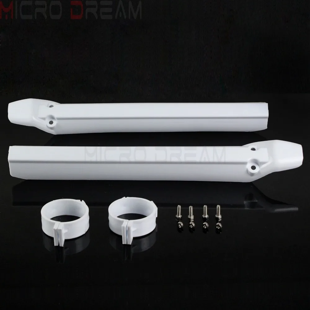 2pcs White Motocross Fork Guards Protector for Kawasaki Honda Suzuki Yamaha EXC SX CRF DRZ KLX WRF YZF 125 250 300 426 450