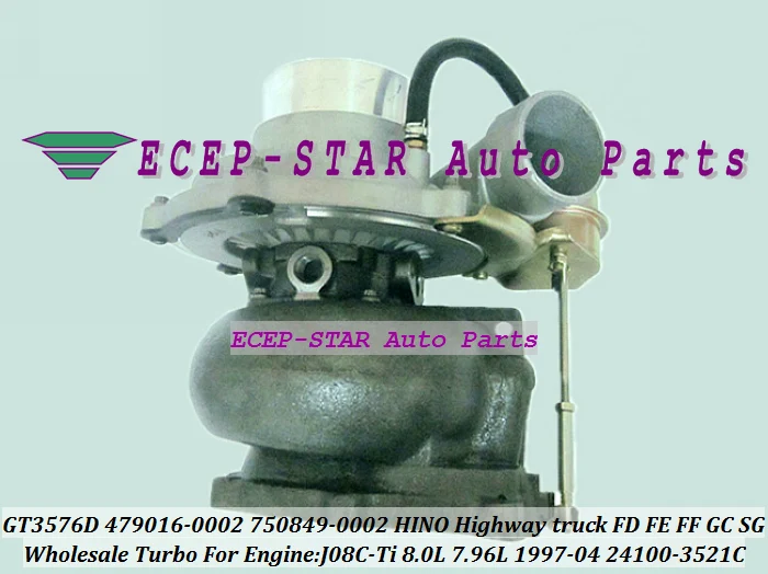 توربو GT3576D 479016 750849 479016-0001 الشاحن التربيني 750849-0001 24100-3521C لشاحنة الطريق السريع هينو 1997-04 J08C-Ti J08CTi 8.0L #3