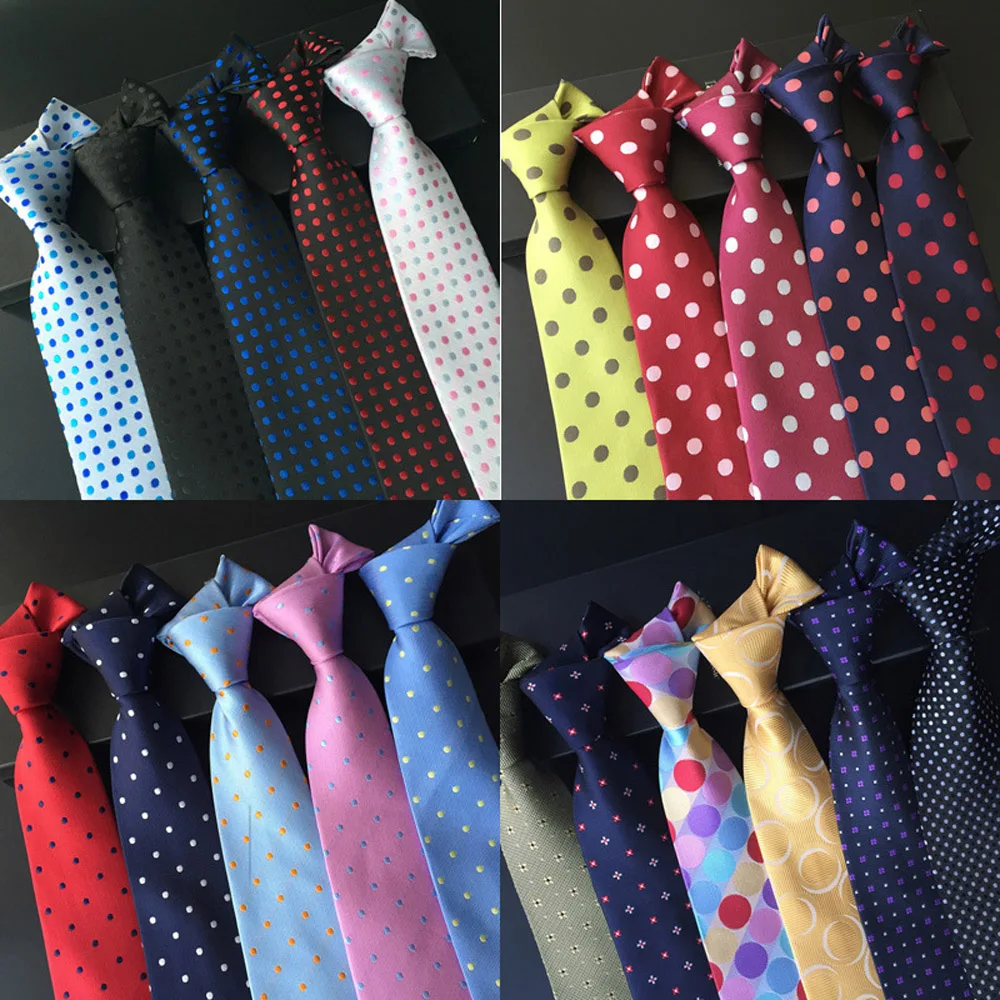 

Mens Classic Polka Dots Floral 8cm Neck Tie Jacquard Wide Party Necktie BWTHZ0007