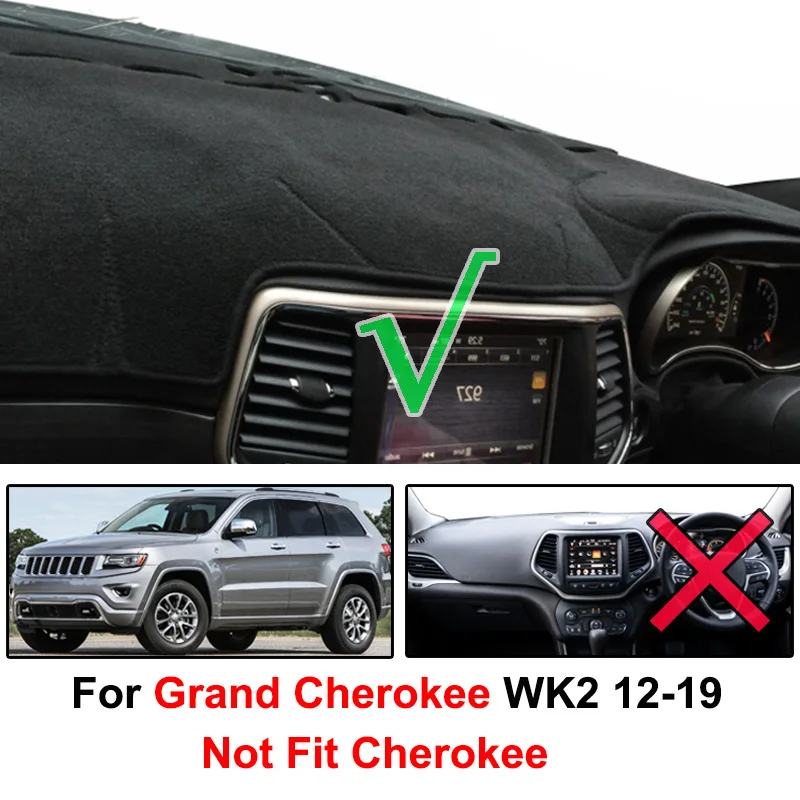 AX Dashmat Dash Mat Dashboard Cover For Jeep Grand Cherokee WK2 2012 2013 2014 2015 - 2018 Pad Sun Shade Dash Board Cover Carpet