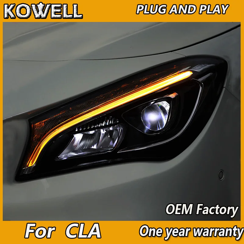 Car Styling Head Lamp For Benz CLA 2014-2018 Headlights ALL LED Headlight Daytime Running Light DRL Bi-LED LENS