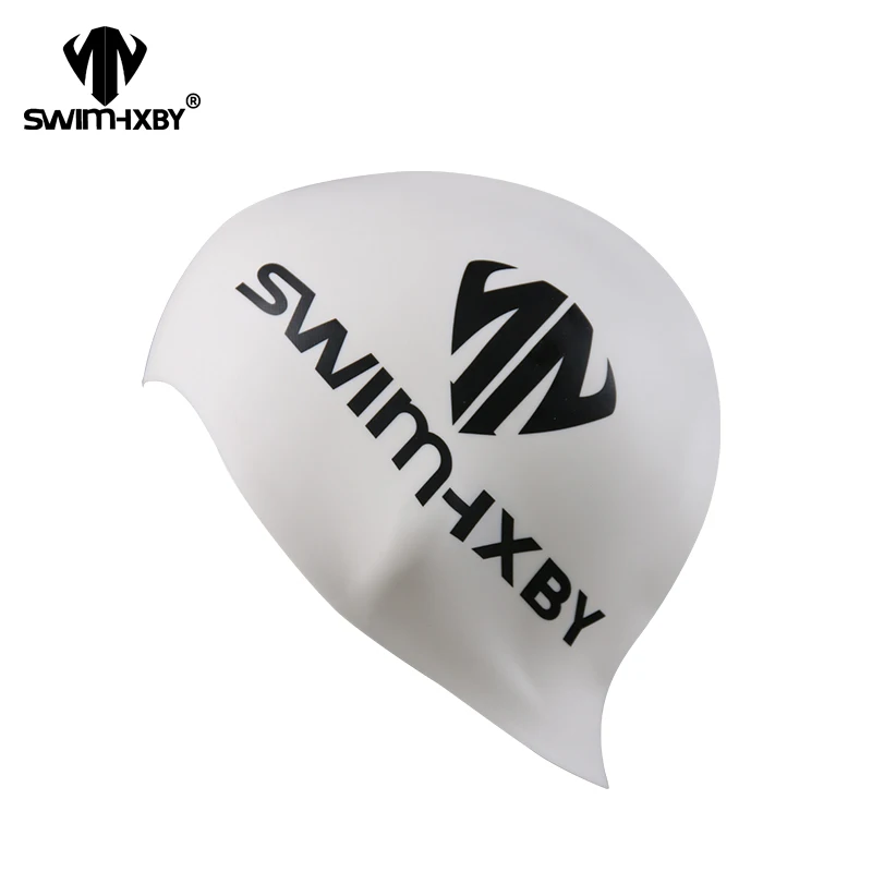 HXBY New Waterproof Silicon Swimming Sap Swim Caps Professional Hat For Long Hair Ear Band Touca De Banho Men Swimmer Hats