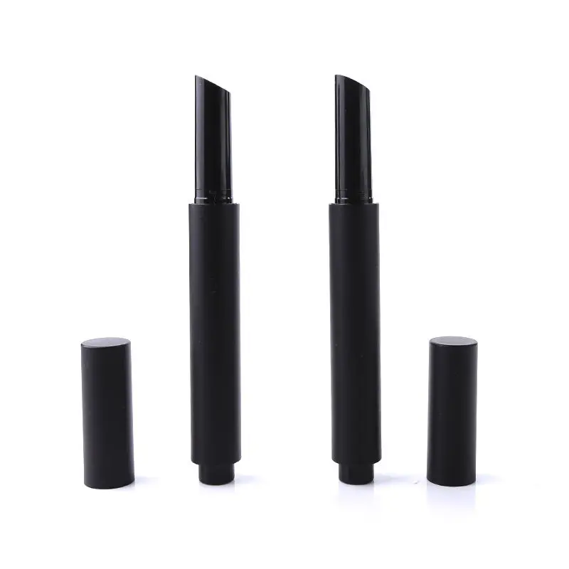 100 pz vuoto nero pressato rossetto tubo di alta classe stile pressato balsamo per le labbra Sub caonarrotoner fai da te riempimento diretto tubo rossetto