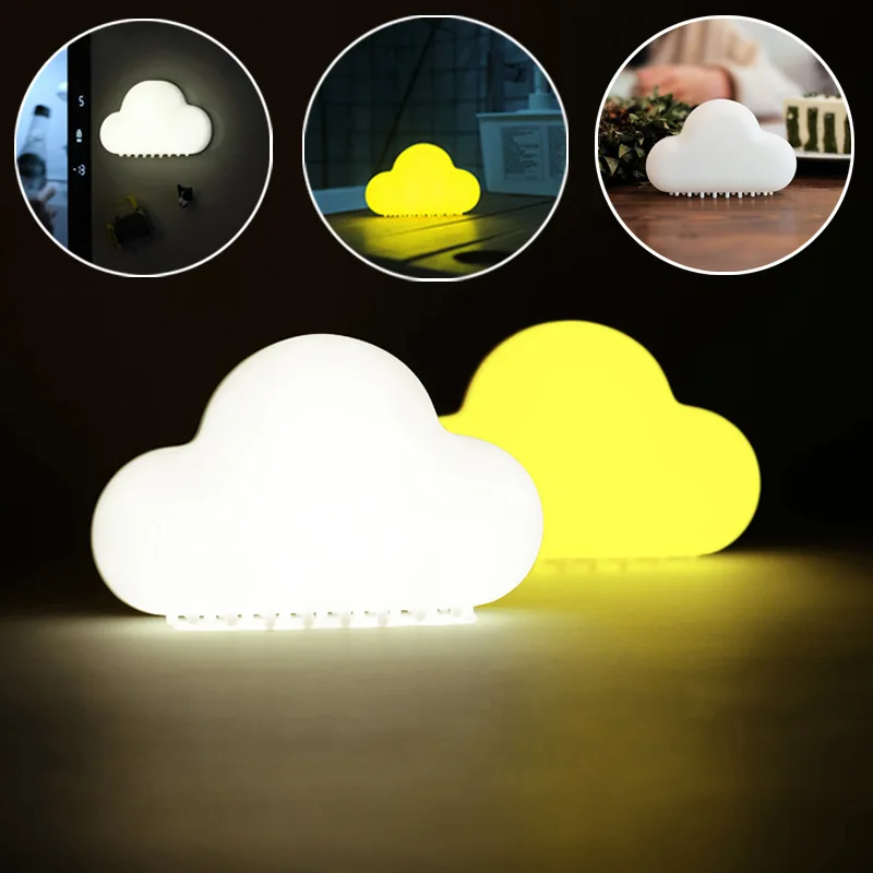 

USB Rechargeable Sound Control Touch Sensor Cloud Shape LED Night Light For Child Bedroom Kids Baby Nursery Infant Toddlers