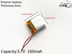 3.7 V, 160 mAH, 502020 PLIB, polimerowa bateria litowo-jonowa/akumulator litowo-jonowy do GPS, mp3, mp4, mp5, dvd, bluetooth, modelu zabawki telefonu komórkowego