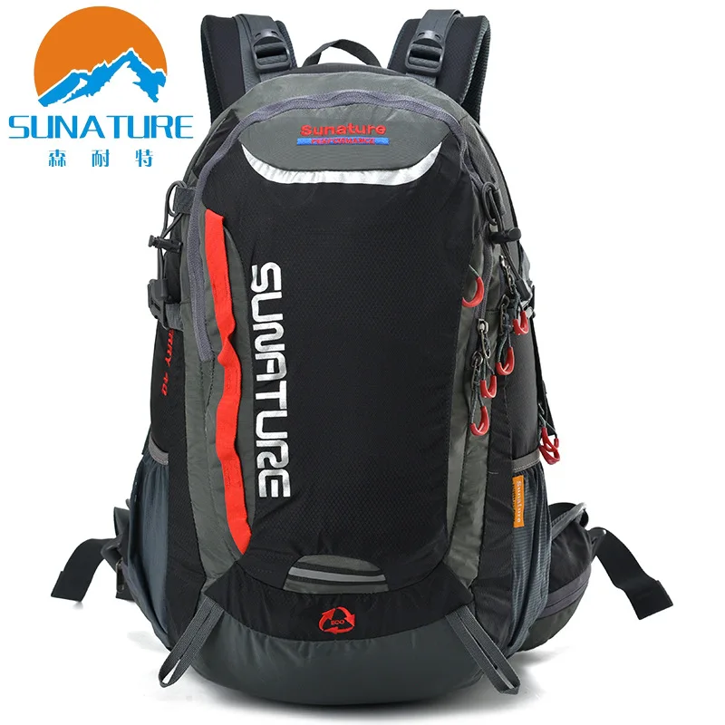 Sunature Outdoor professional backpack Mountaineering tourism camping bag large capacity outdoor backpack with rain cover 40L