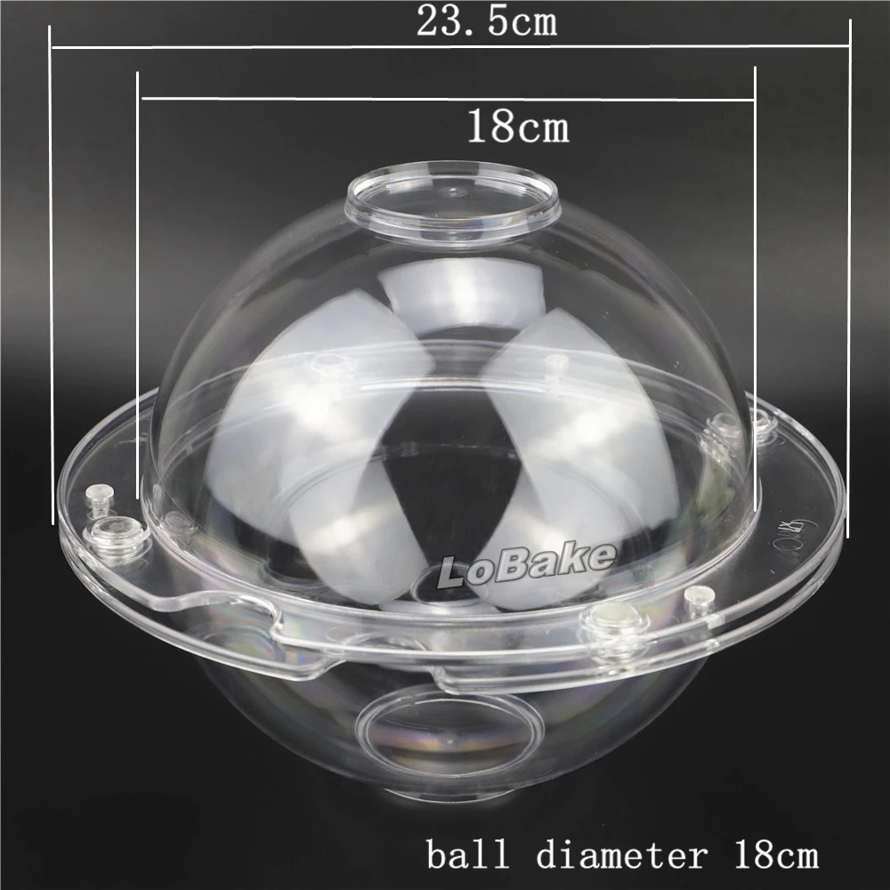 Big 18cm diameter 3D smooth ball shape polycarbonate chocolate mold ice mould candy baking moulds DIY starry stars making