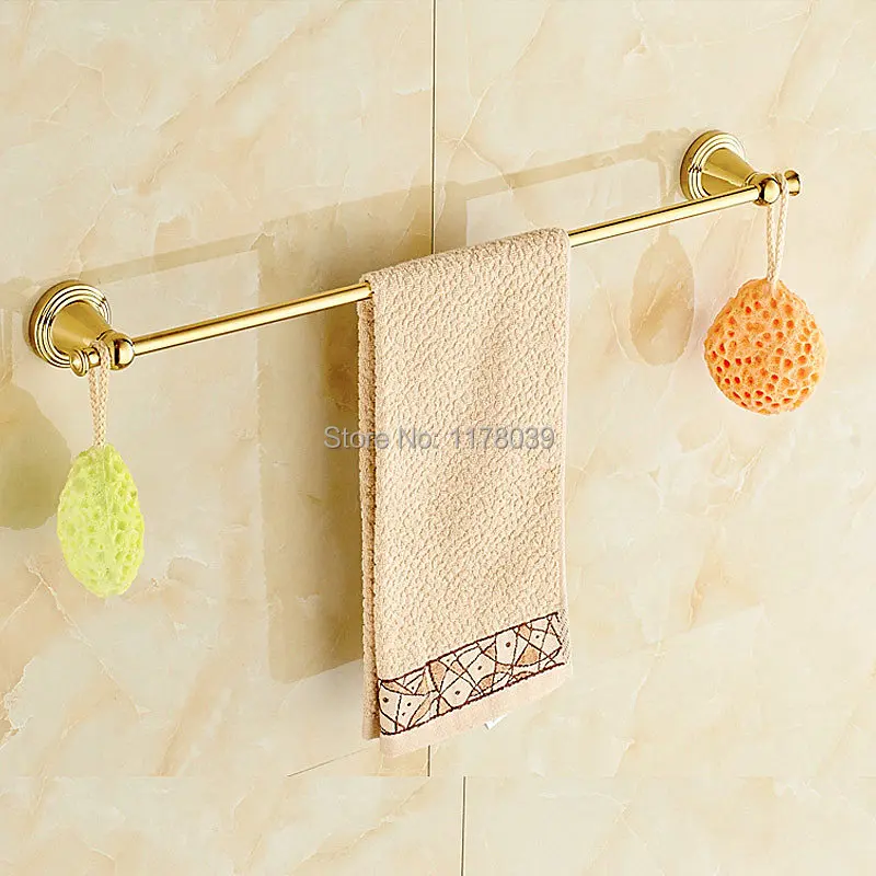 

European style decorative towel bars,bathroom Gold single rod,brass single towel bars for bathrooms,J16319