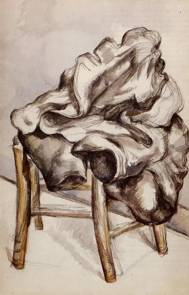 

100% hand made Oil Painting Reproduction on linen canvas,jacket-on-a-chair-1892 by paul Cezanne,LAN