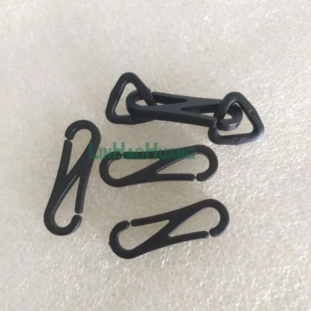 Wholesale 100pcs/Lot Black/White KAM Plastic Snap Clip Hooks Mini Carabiner Backpack Paracord Strap Hooks KAM-31MM