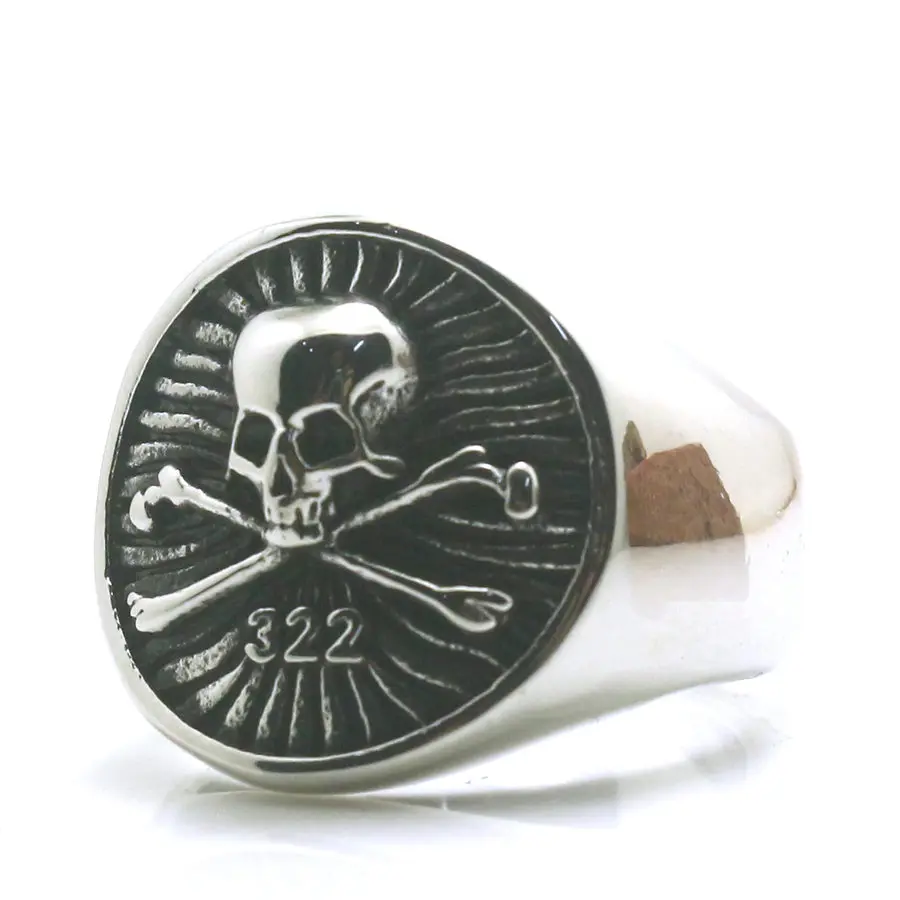 Size 6 To Size 15 Mens Boys 316L Stainless Steel Cool 322 Pirate Skull Newest Ring