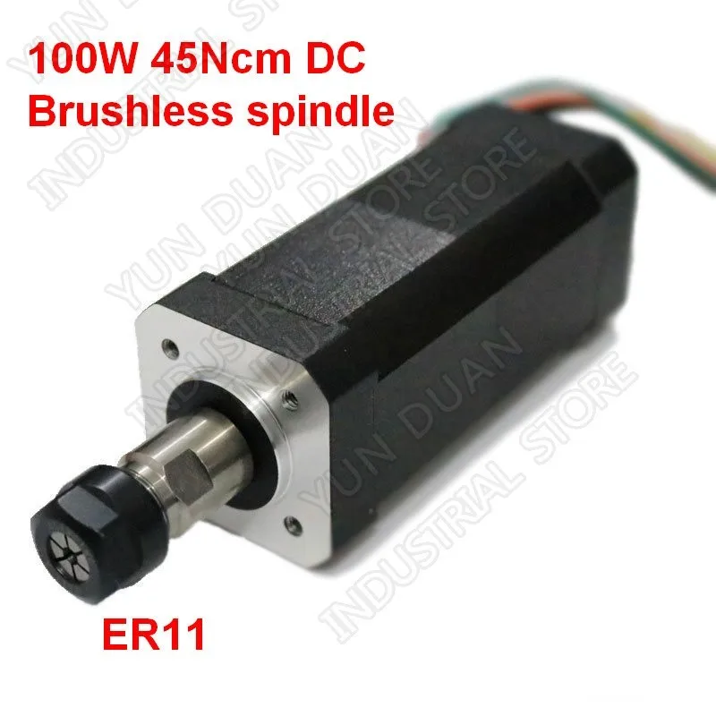 Brushless spindle 100W 45Ncm DC24V Brushless spindle 42mm motor + driver + Mounting bracket ER11 Collets Match MACH3 New