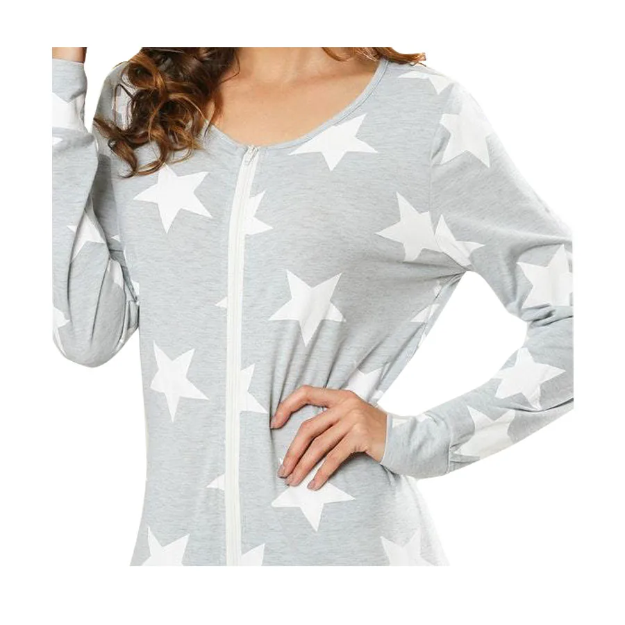 ABDL Diaper Lover Bodysuit Adult Baby ddlg/abdl Ageplay Long Sleeve Onesie Star Printed Jumpsuit