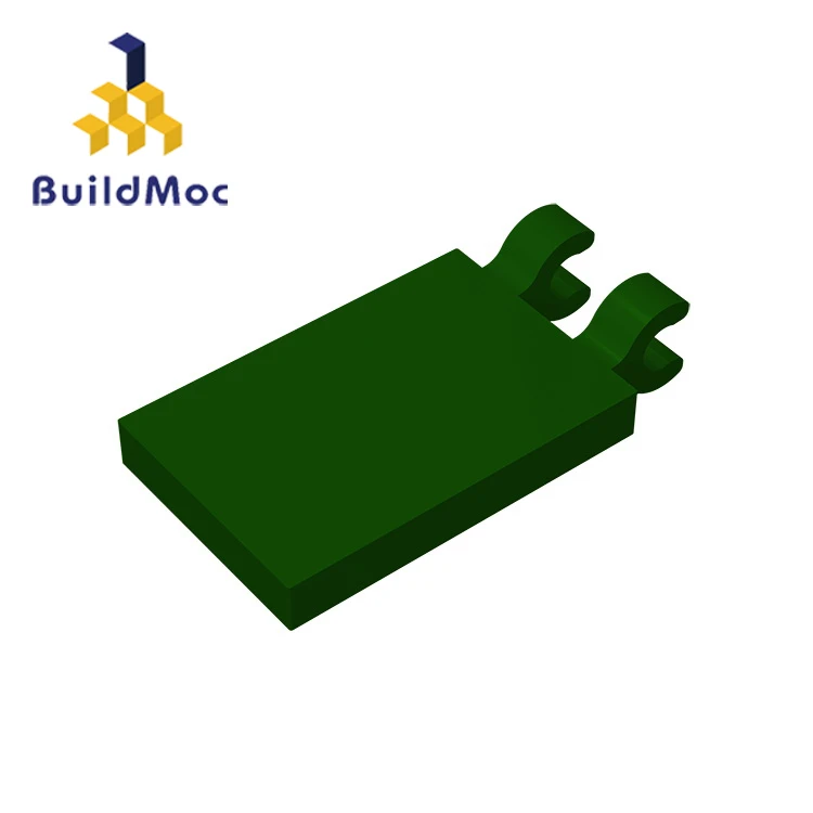 BuildMOC 30350 Tile Modified 2 x 3 with 2 Clips For Building Blocks Parts DIY electric Educational Creat