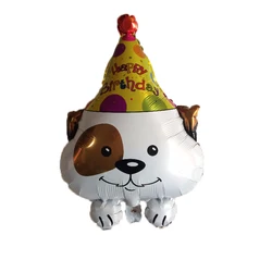 hot 1 pcs New Year New Happy Birthday Dog Aluminum Balloon Children's Birthday Party Wedding Decoration Wholesale Toys For Kids