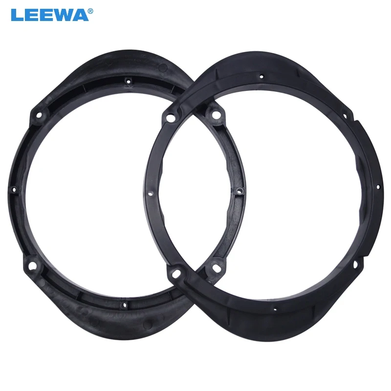 

LEEWA 2pcs 6.5" Car Speaker Spacer for Mazda M3/M5/M6/M8 Besturn B50/B70/X80 Audio Horn Refit Rings Mat Mount Black Solid #5526