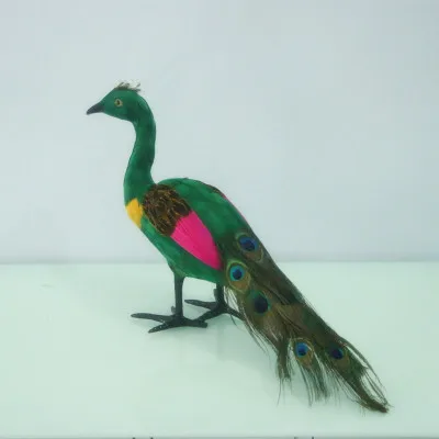 

large 40x12x25cm green peacock bird,polyethylene&furs handicraft Figurines garden decoration toy gift a1920