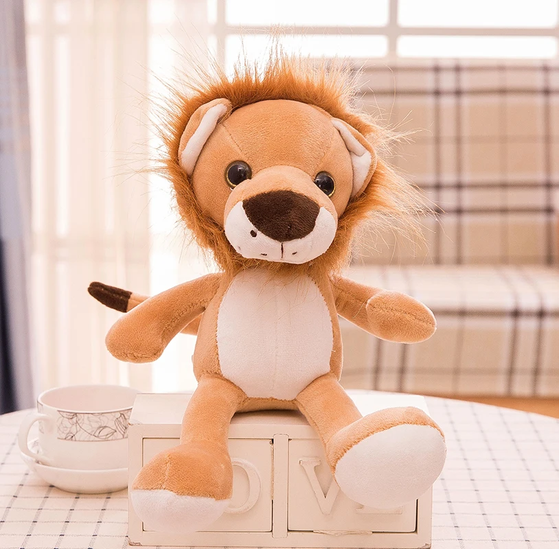 

new cute plush jungle lion toy stuffed big eyes lion doll gift about 25cm