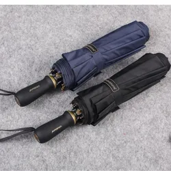 Leodauknow-Folding Umbrella for Men, Windproof, Anti-Wind, 10 Bone, Business Style, 125cm