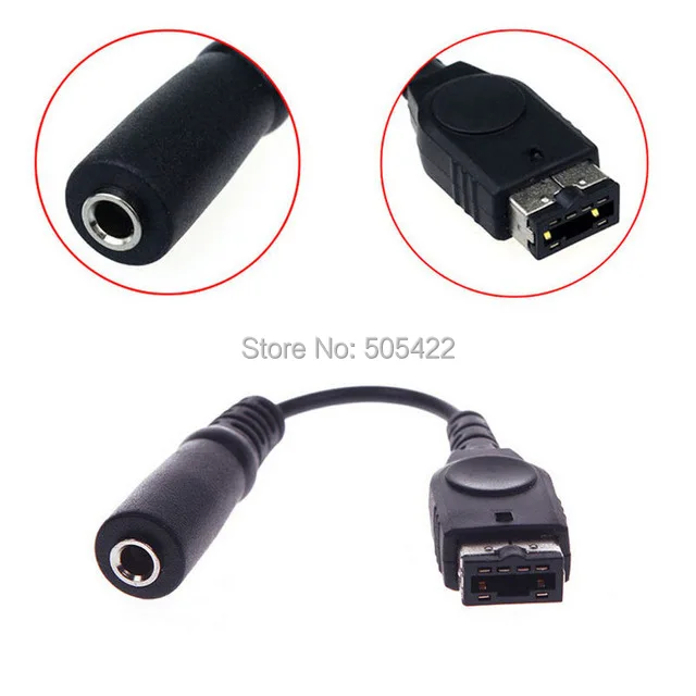 

500pcs/lot 3.5MM Headphone Earphone Jack Adapter Cord Cable For Gameboy Advance GBA SP wholesale