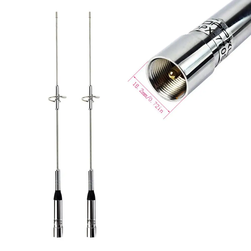 

2Pcs Mobile Car Radio Antenna Dual Band PL259 for Motorola YAESU KENWOOD Radio