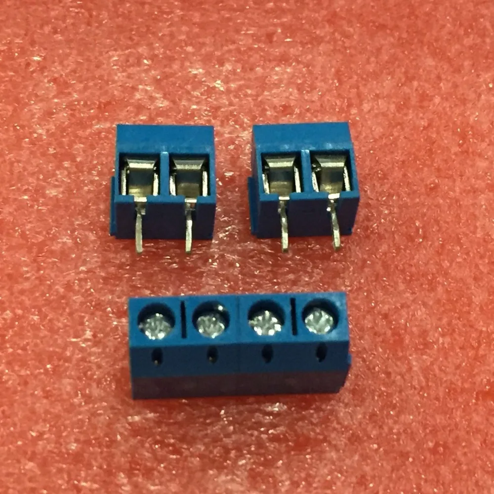 Imagem -02 - Parafuso 2pin 5.0 mm Pino Reto Pcb Parafuso Bloco Terminal Conector 500 Peças Kf3012p Kf3015.0-2p Kf301