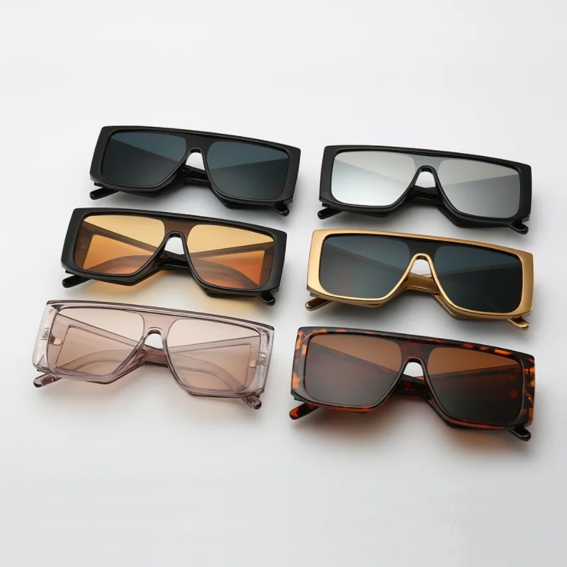 Oversize Multi Mirror Fashion Sunglasses Ladies Stylish Square Driving Glasses For Men And Women