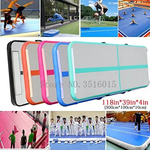 Free Shipping 3x1x0.1m Inflatable Air Track Trampoline Air Tumbling Mat Inflatable Air Tumble For Sale With a Pump