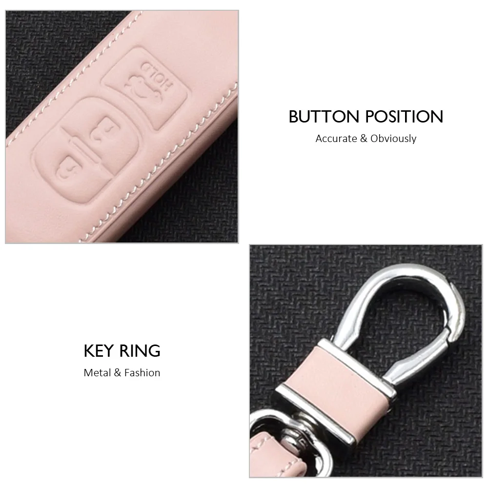 Leder Autoschlüsselhüllen für Mazda 2 3 5 6 CX5 CX7 CX9 Miata MX5 Axela Atenza Schlüsselanhänger Schutztasche Smart Remote Fobs Shell Cover – Detail 2