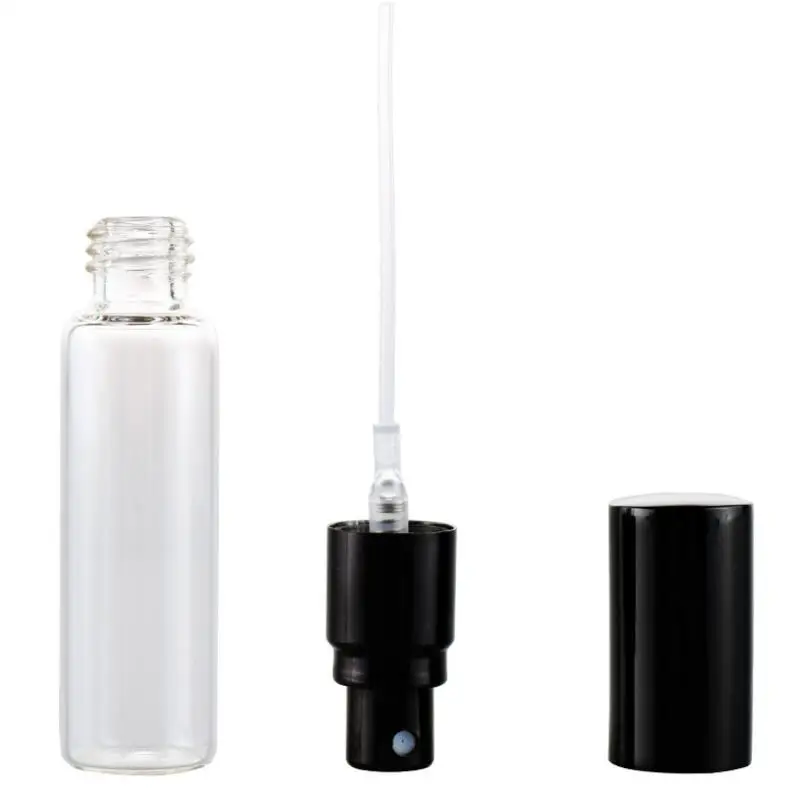 10ml Glass Spray Perfume Bottle With Gold/Silver/Black Cap, Cosmetic Sample Packaging Vials lin2884