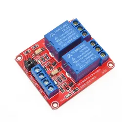 12V 2 Channel 4 Road Relay Module with Optocoupler Isolation Supports High and Low Trigger