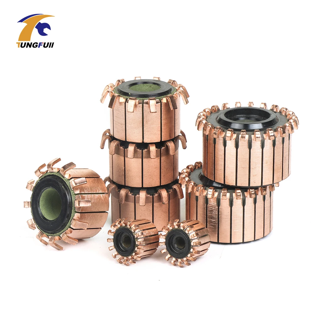 ทองแดงบาร์เครื่องกำเนิดไฟฟ้ากระแสสลับ Motor Listrik Commutator ทองแดง Dremel เครื่องมือ Commutator สำหรับเครื่องเจาะขนาดเล็กบน Armature Commutat