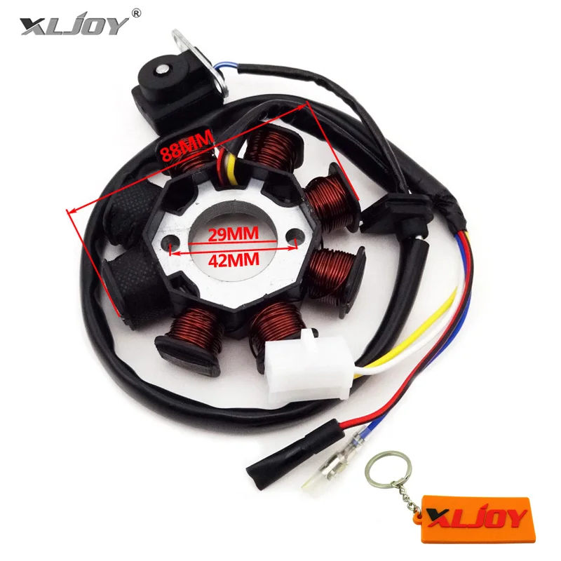 GY6 50cc Scooter Stator Coil 8 Coils Magneto Stator For GY6 49cc 50cc Moped Scooter Sunl Roketa Vespa Jonway Znen Jmstar