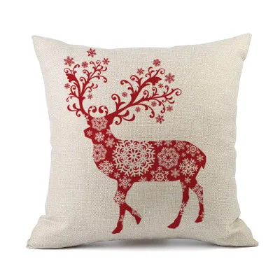 Merry Christmas Decorative Throw Pillow Case 18 X 18 Inch(45*45CM)Cotton Linen