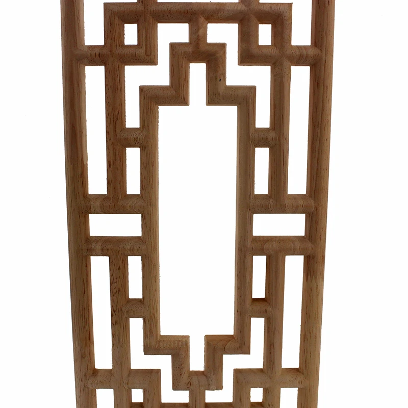 VZLX Vintage Unpainted Carved Corner Onlay Frame for Home Wall Cabinet Door Wood Appliques for Furniture Wooden Madera Legno