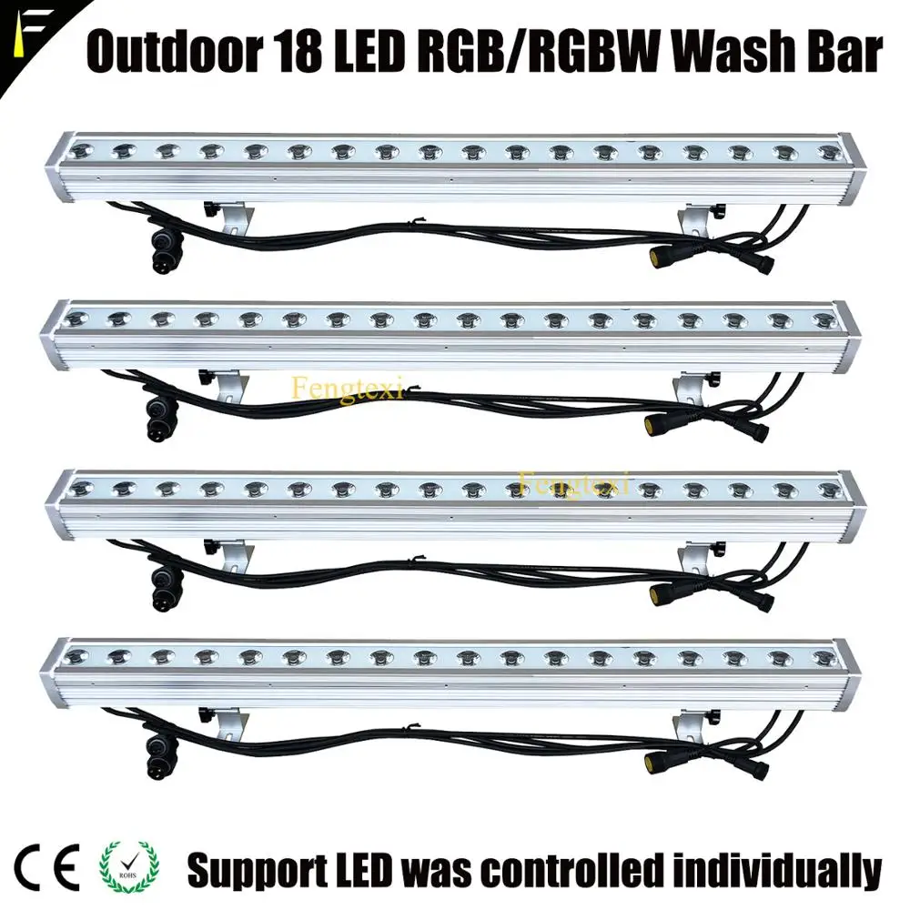 Professional Stage Wedding Party Led 18*3w RGBW Wall Washer Down Light Long Bar Building Props Color Wash 2 Year Warranty