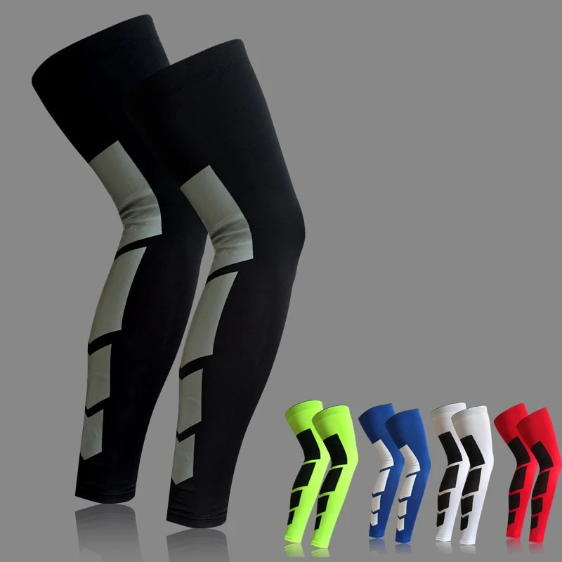 2 Pcs/Pair Super Elastic Lycra Basketball Leg Warmers Calf Thigh Compression Sleeves Knee Brace Soccer Volleyball Cycling