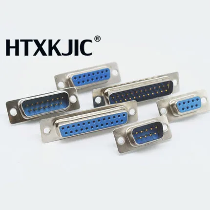 10pcs Parallel Serial Port DB15 15 Pin db25 D Sub Fmale/Male Solder Connector + Plastic Assemble Shell Cover VGA Adapter DB9