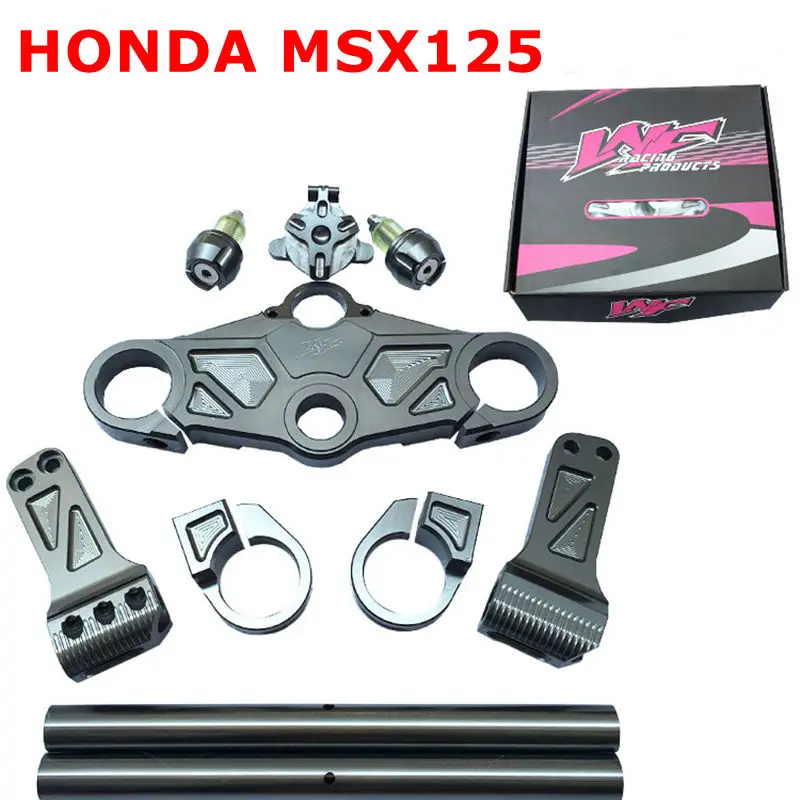 CNC Aluminum refitting motorcycle handlebar 7/8'' 22mm hand grips MTB modification higher segregated for Honda MSX125 M3