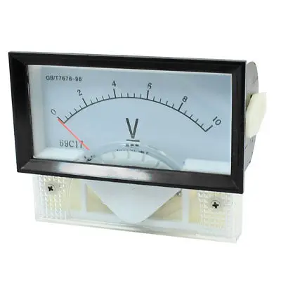 Laboratorio di Rettangolo di Plastica Pannello del Calibro del Voltmetro del Tester di Tensione DC 10 v 69C17
