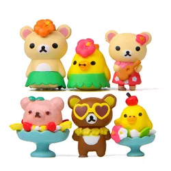 6pcs/lot Zakka Rilakkumal Figures Toys PVC Rilakkumal Action Figure or Kids Gift Collection Model Toy Home