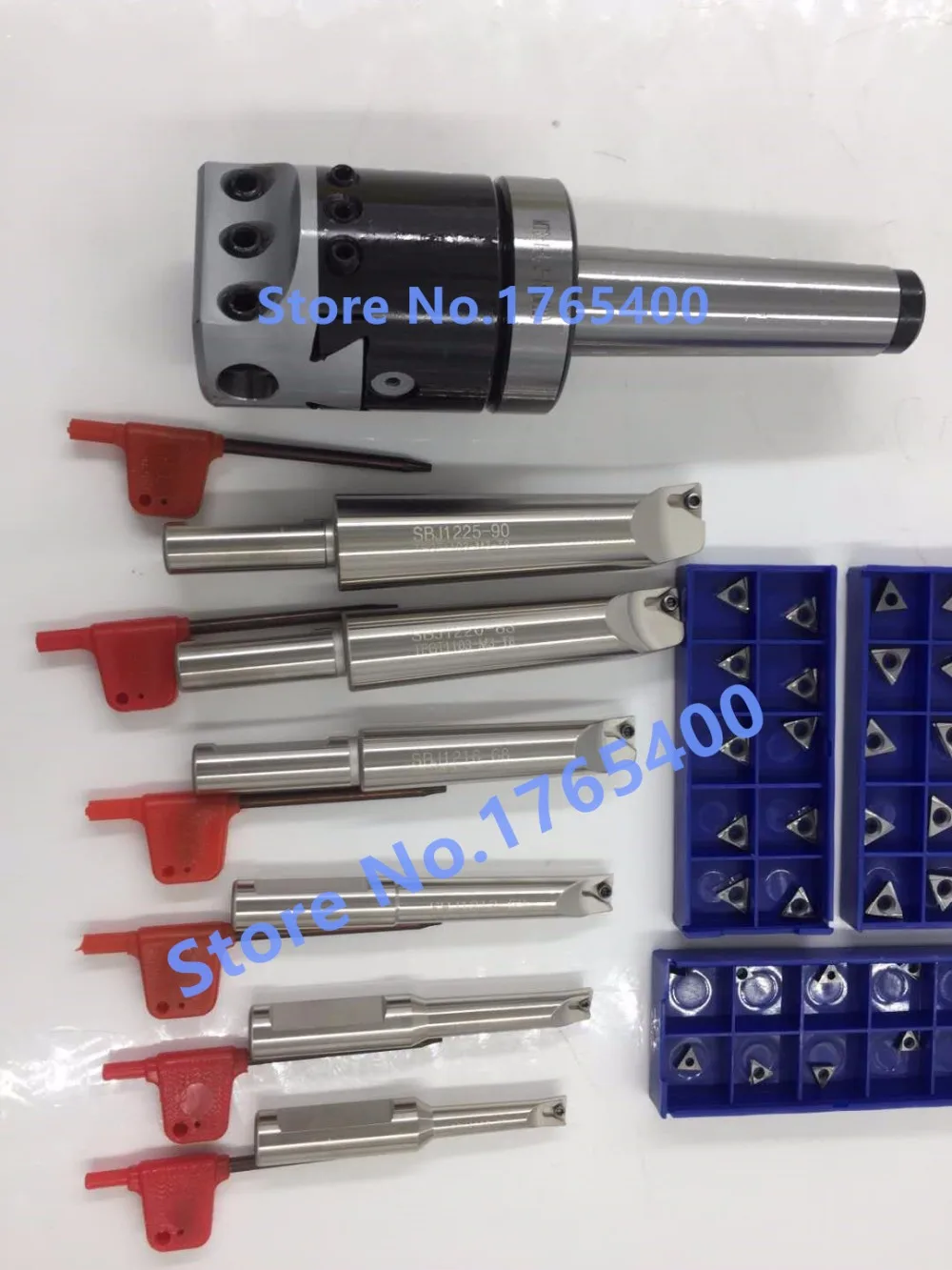 

New MT3 M12 arbor F1 -12 50mm boring head & shank 12mm 6pcs borng bars+ 30pcs carbide inserts