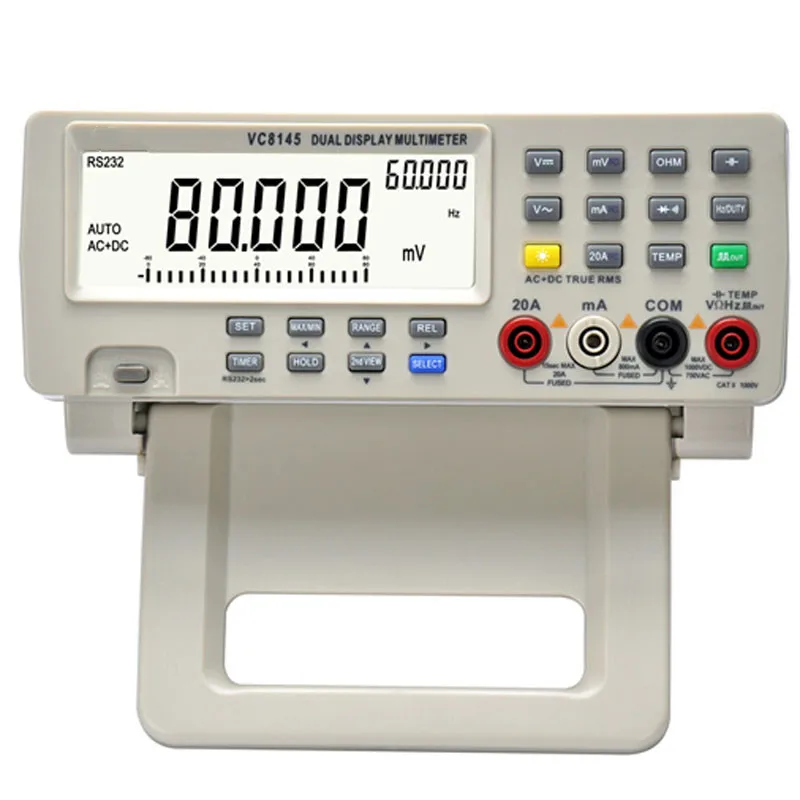 Hot Sale Professional Digital Bench Top Multimeter High Quality Temperature Meter PC DMM 80000 Tester Analog Bar Graph w/ 23 s