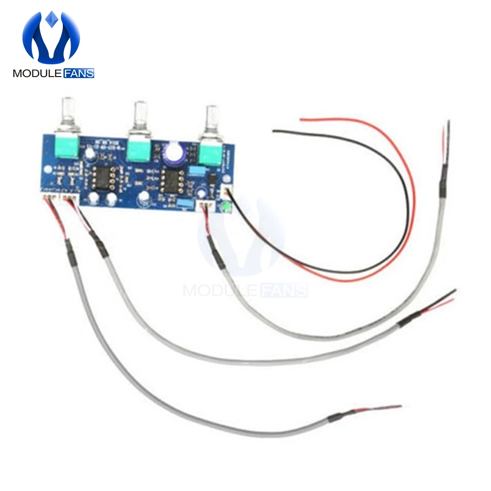 DC 12V-24V Low Pass Filter NE5532 Subwoofer 2.1CH Pre-Amplifier PRE Preamp Board AMP Diy Electronic Module Diy Kit Pcb Board