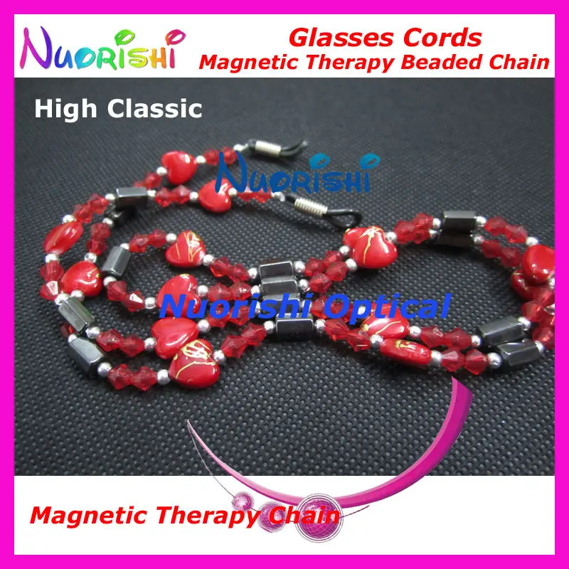 1 pcs or 10 pcs L815 high classic nice beaded eyeglasses sunglasses spectacle chain cords with with Magnetic Stone free shipping