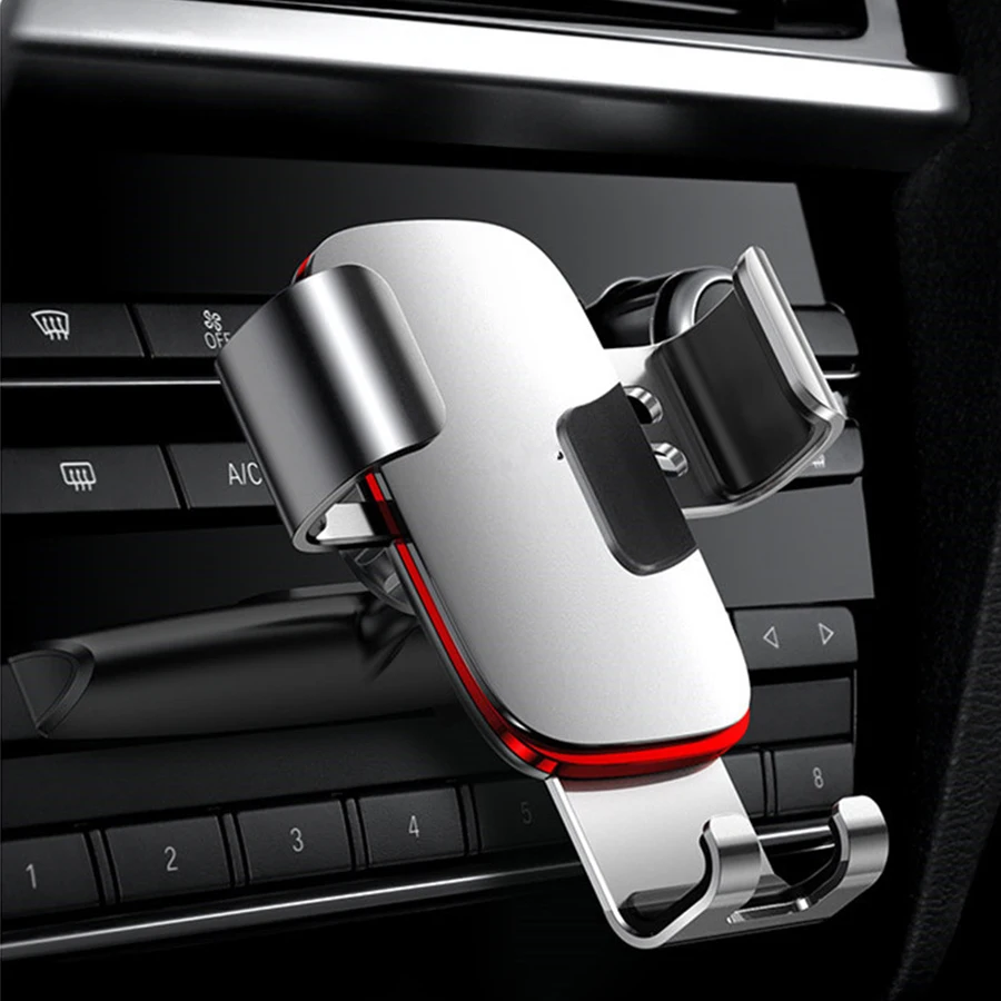 

Metal Gravity Car Phone Holder Silver Car Mount CD Slot Aluminum alloy For iPhone Samsung Xiaomi Mobile Cell Phone