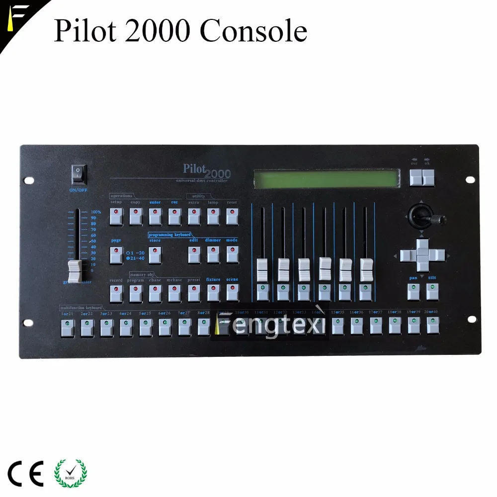 

Disco Stage Lighting Controller Pilot 2000 Compact Console 192 Channels Control 40 Units Stage Lights Device DMX Console Pilot