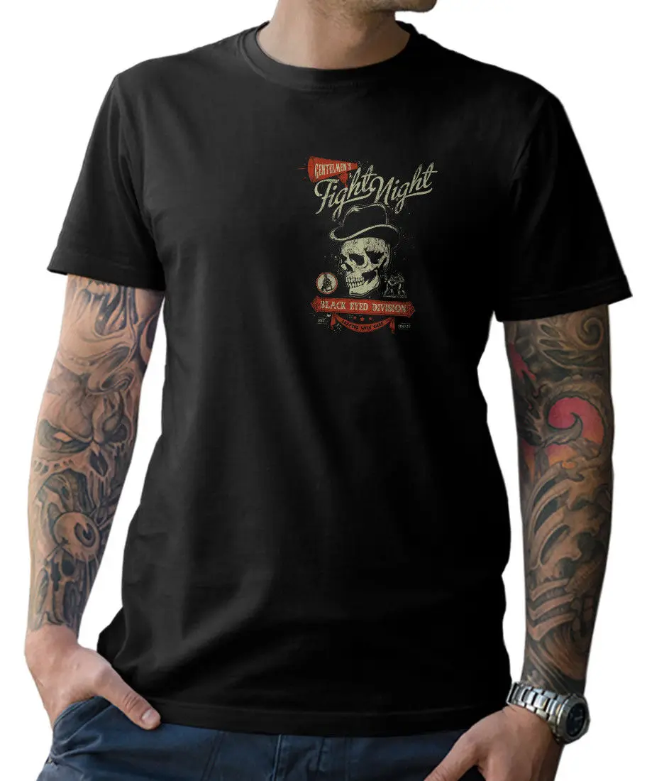 T-Shirt Fight Night Skull Oldschool Tattoo Boxings Mma Fighter S-3Xl New Brand T Shirt Men Short Sleeve Funny Casual Homme