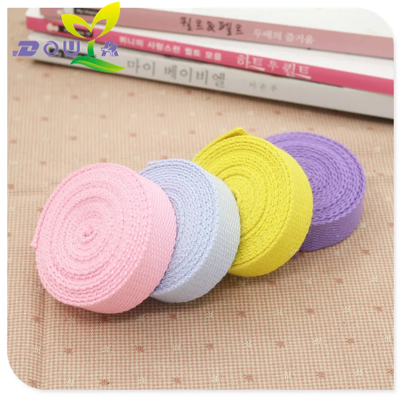 cotton strap 20mm cotton webbing for sewing canvas ribbon for needlework cotton twill tape for webbing backpack webbing 20mm